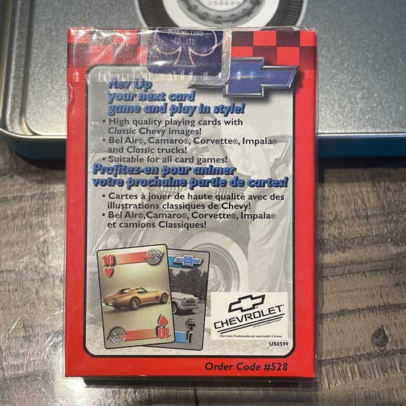 Classic Chevrolet Playing Cards Limited Edition Numbered Collector Tin 2 Decks - Picture 6 of 11